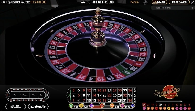Screen Spread Bet Roulette 1