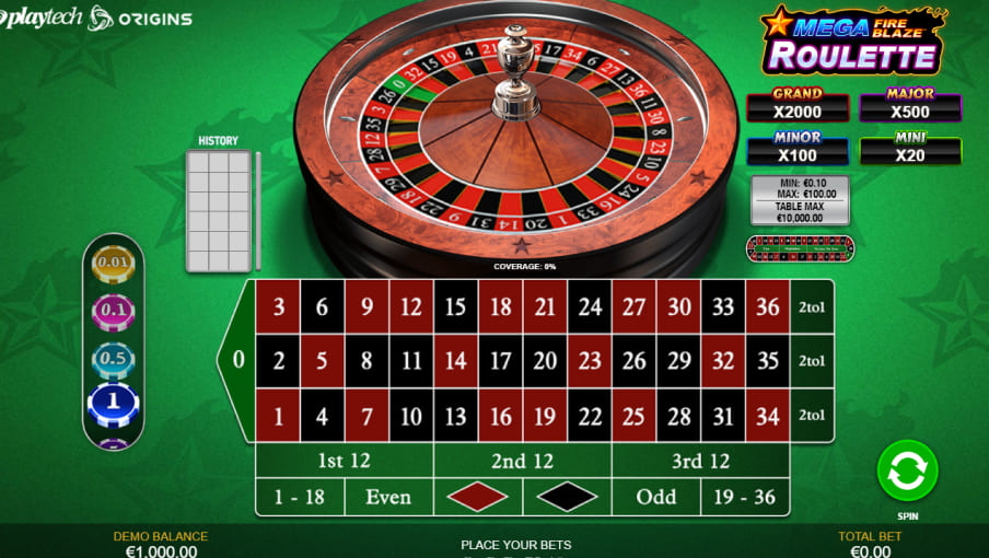 Screen Mega Fire Blaze Roulette 1