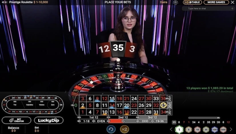 Screen Prestige Roulette 1