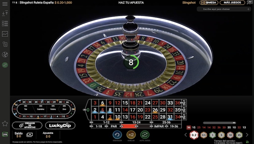Screen Slingshot Roulette 1
