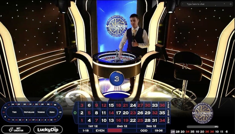 Screen Who Wants To be a Millionaire Roulette Live 1